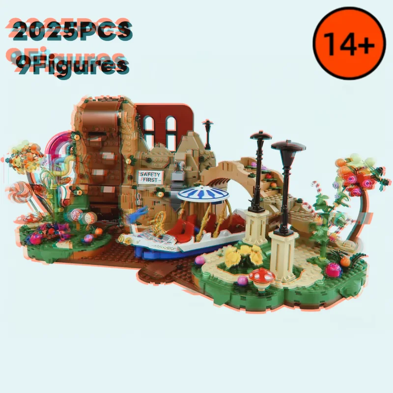

2025PCS FIT 21360 Chocolate Factory Building Blocks Creative Assembly Model Bricks Home Decor Toys For Kids Birthday Party Gifts