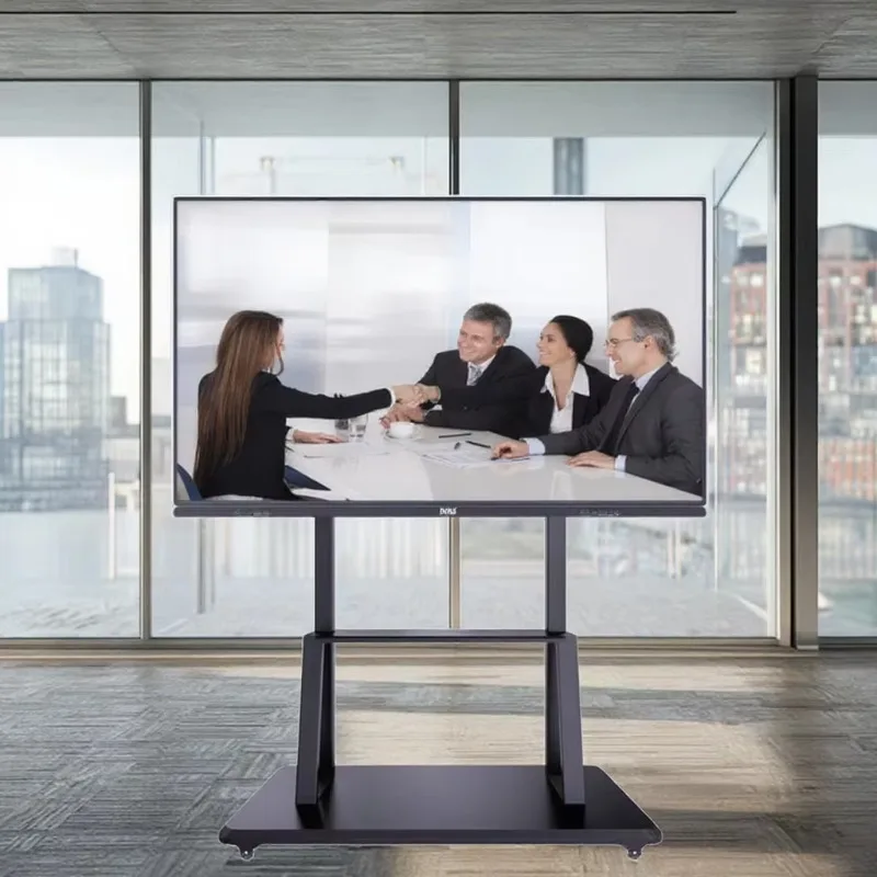 Movable Stand 55-Inch 4K 16:9 Interactive Digital Monitor Multi-Touching Screen Smart Board Electronic Whiteboard Flat Panel 1