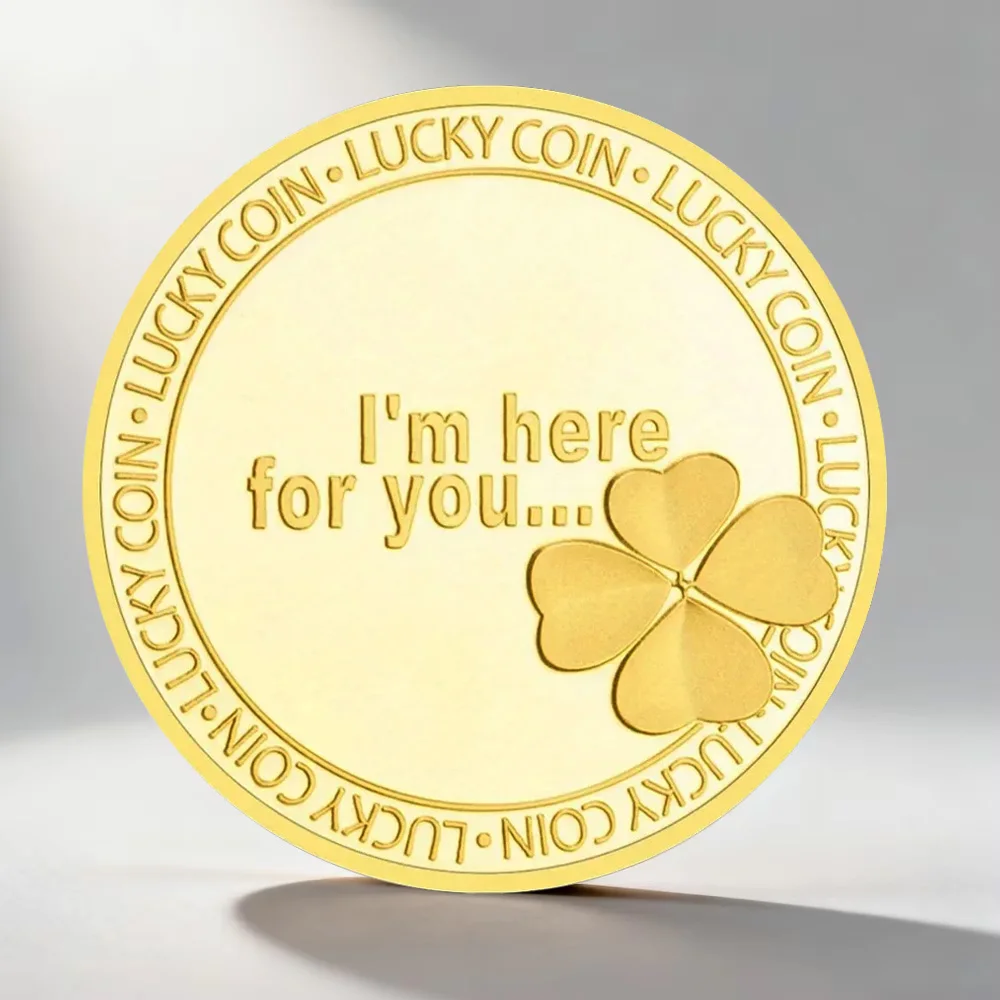 Get Well Soon Lucky Commemorative Coin I'm Here for You Gold Plated Souvenir Coin Special Gift