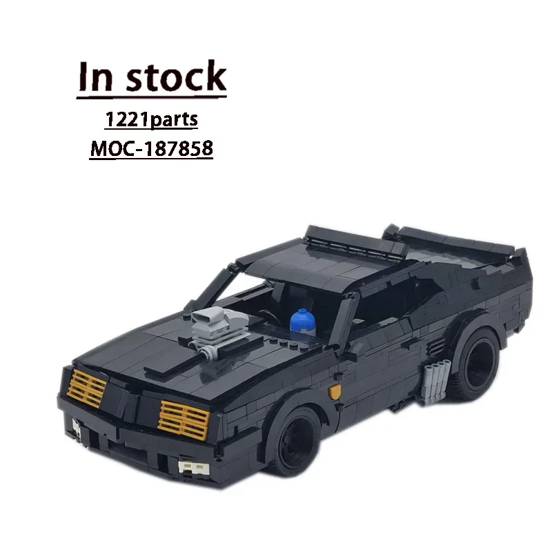 

MOC- 187858 Черный Новый V8 Interceptor Racing Car Сборка Строительный блок Модель 1221 Детали MOC Креативный строительный блок Игрушка