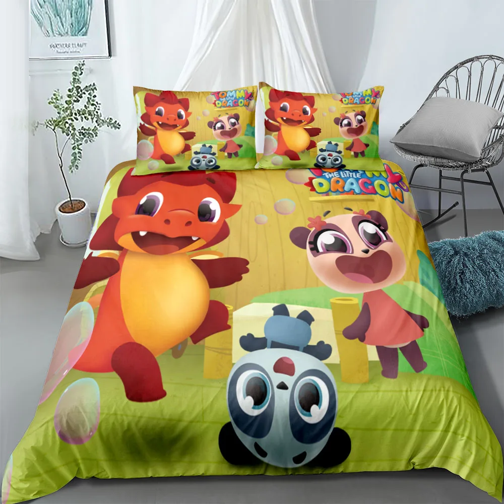 Tommy the little dragon Duvet Cover Set EU Single Double King US Twin Full Queen Size  Bedclothes