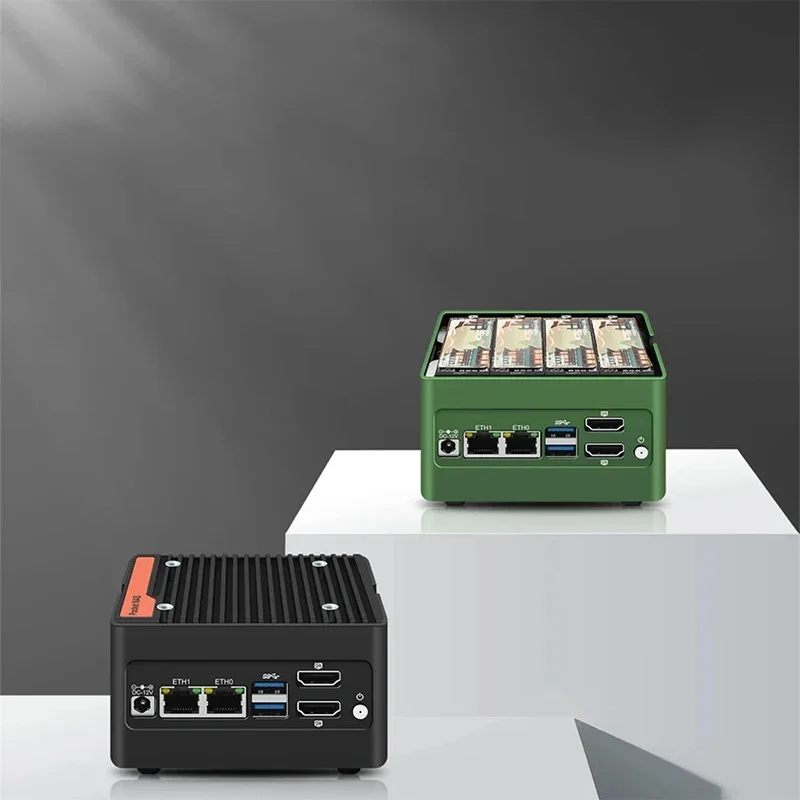 X86-P5-4M Pocket NAS 4xM.2 NVMe Board Core 3-N355 I3 N305 N150 N100 2xi226-V 2.5G Router DDR5 2xUSB3.2 Firewall Mini PC Computer