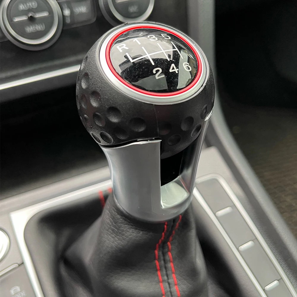 Leather 12mm 5 6 Speed Gear Shift Knob Lever Gaitor Boot for Volkswagen Passat B6 Golf 7 Mk7 GTI GTD 2013-2018 Car Accessories