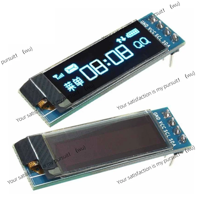 Suitable for SSD1306 Driver 0.91 Inch OLED Module, 128X32 IIC 4 Needle White Light for Makers & Students