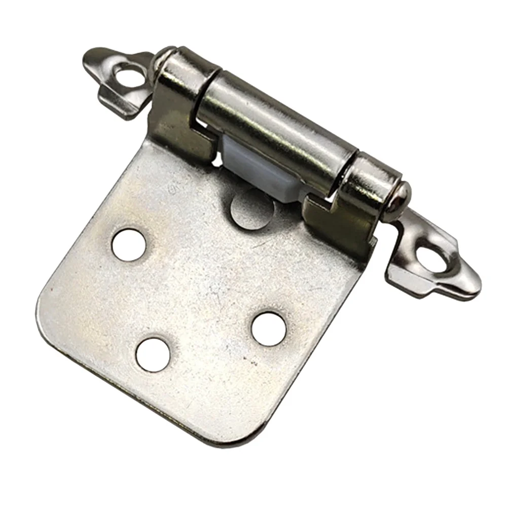 

10Pcs Self-Closing Spring Hinges Metal Rust Resistant Durable for Cabinet Door Furniture Silver 1.4mm Includes Screws