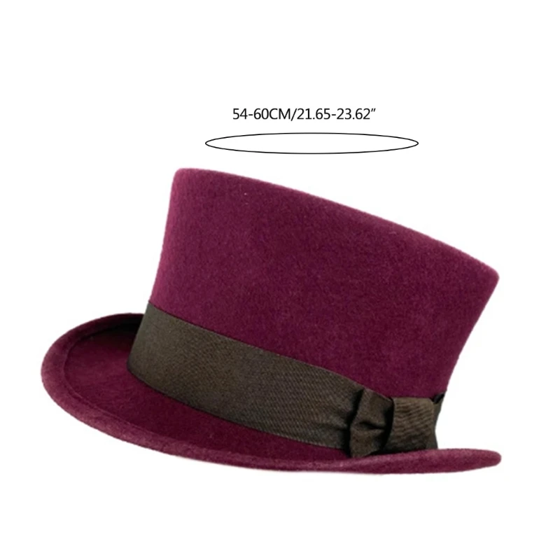 Gentlemen Top Hat Wool Fedora Hat Gift for Boyfriend Top Hat Short Brim