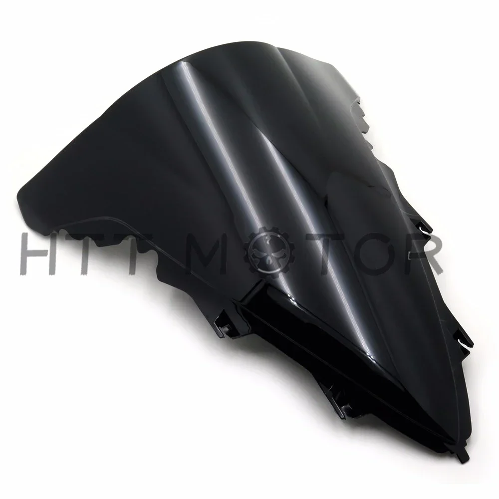 Double Bubble Windshield Windscreen for Yamaha YZF-R1 2009-2014 Motorcycle Parts Black
