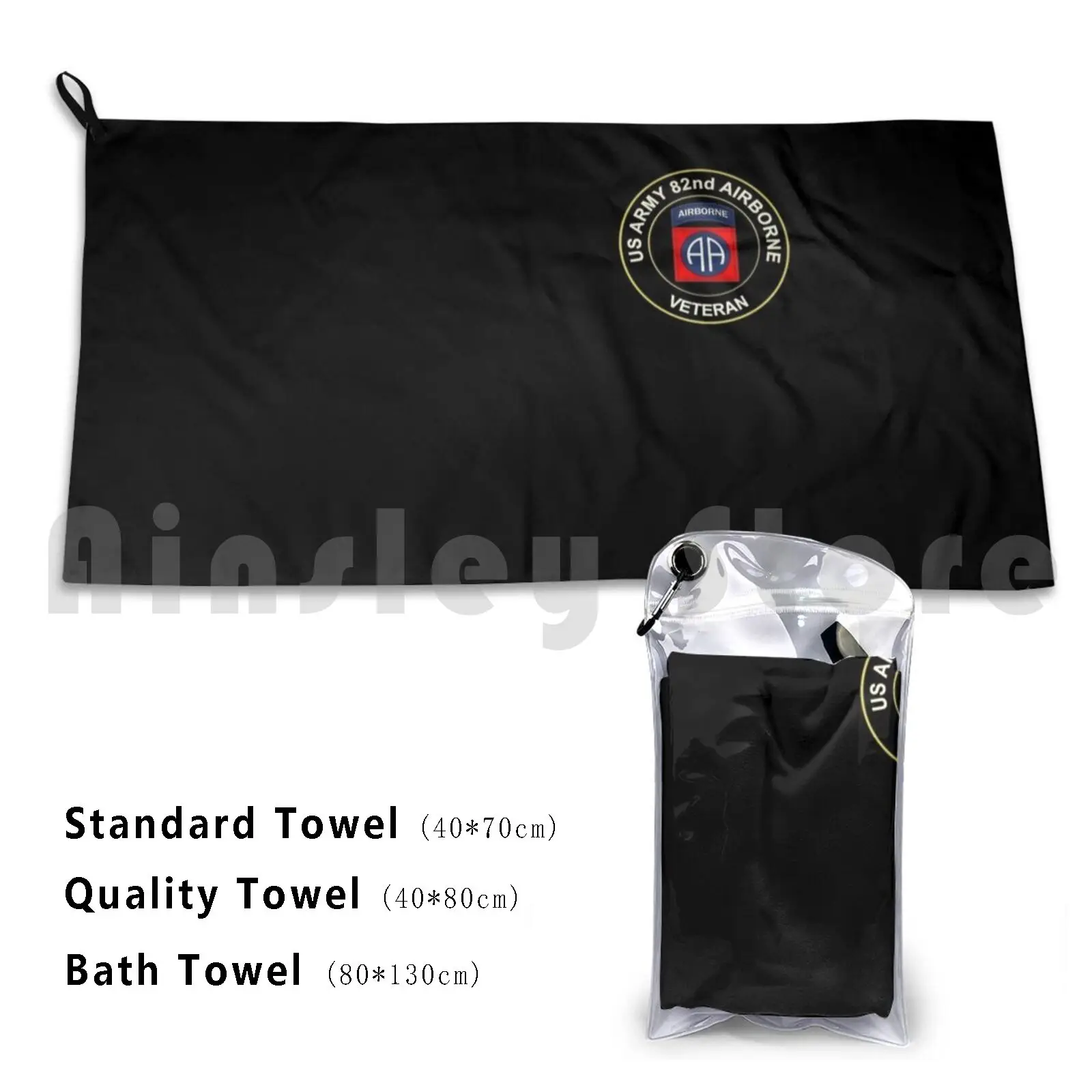 U.s Army 82nd Airborne Division Veteran-Parachutist Circle Bath Towel Beach Cushion Airborne Airborne Ranger Us Air Force