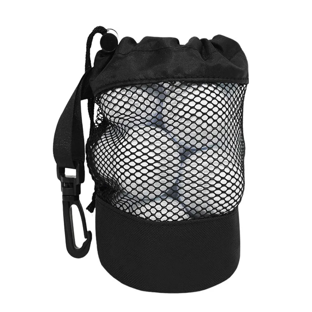 Golf Ball Mesh Bag for Court or Range Use Lightweight Nylon Construction with Drawstring Closure for Secure Ball Containment