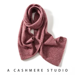 MERRILAMB High Quality 100% Cashmere Scarf Winter Outdoor Neck Warmer Bandana Thicken Ring Cashmere Knitted Scarves for Women