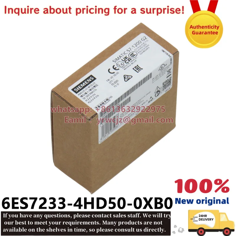 Brand new 6ES7233-4HD50-0XB0 Siemens SIMATIC S7-1200 SB1233 2AI 2AO analog input/output PLC signal board