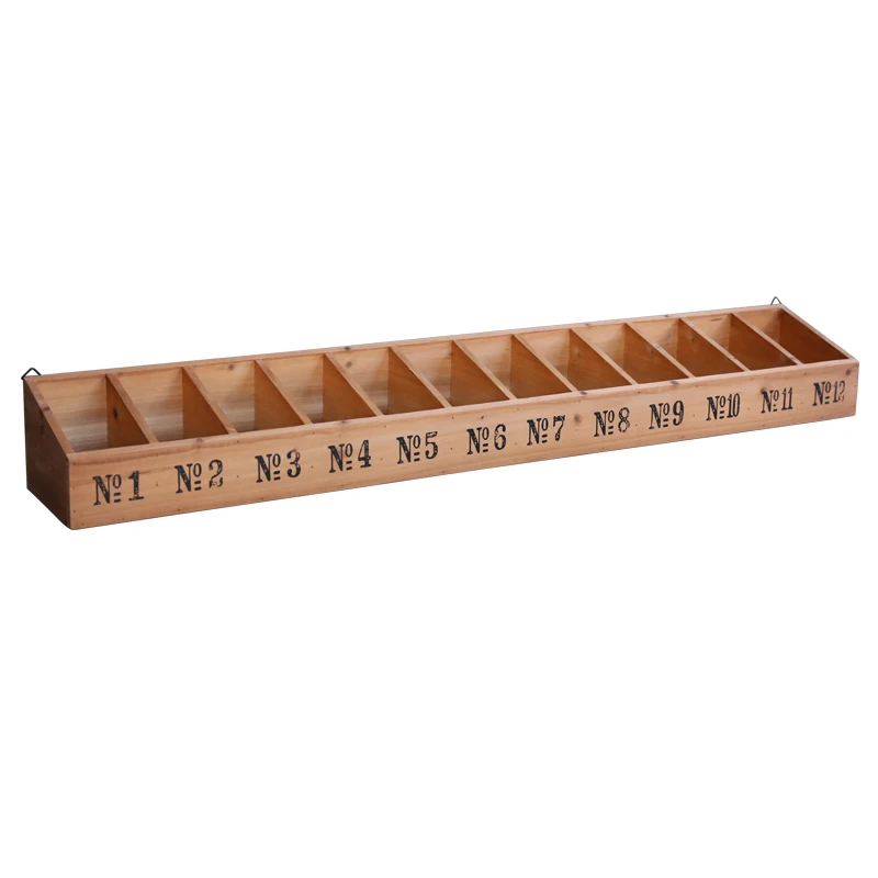 

Desk Sticky Note Makeup Pen Holder Storage Japanese Separation Grid Rack Wooden Retro Shelf