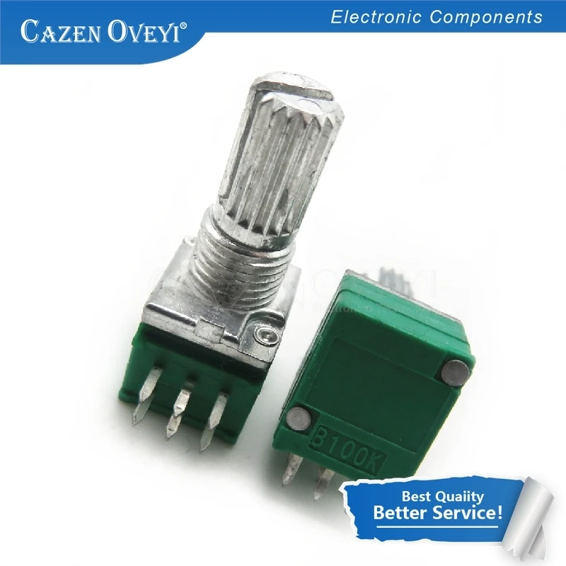 5pcs/lot RK097G 5K 10K 20K 50K 100K 500K B5K with a switch audio 6pin shaft 15mm amplifier sealing potentiometer In Stock