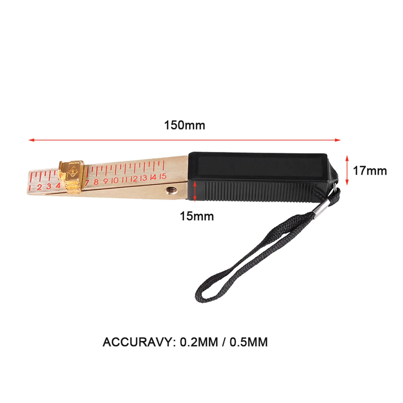 

Wedge Vernier Feeler Gauge, Wedge shaped Vernier Feeler Gauge 1-15mm House Engineering Inspection Flatness Measuring Tool