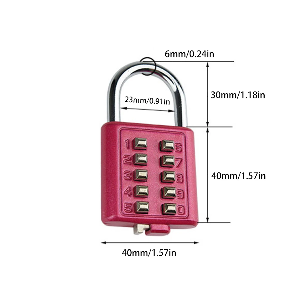 Multi Digit Password Lock Anti-theft Combination Security Padlock Suitcase Luggage Safe Metal Code Lock Hardware candado