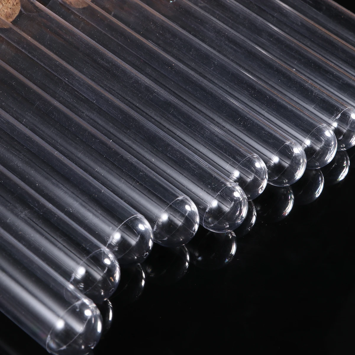 

12 pcs 20X150Mm Plastic Test Tubes Eco-Friendly Leakproof Chemical Experiment Storage Sample Holder Wedding
