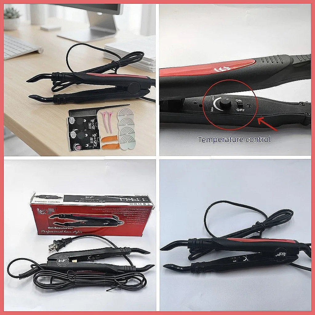 Adjustable Temperature Keratin Fusion Iron for Hair Extensions & Wigs Professional Hair Connector Melting Tool