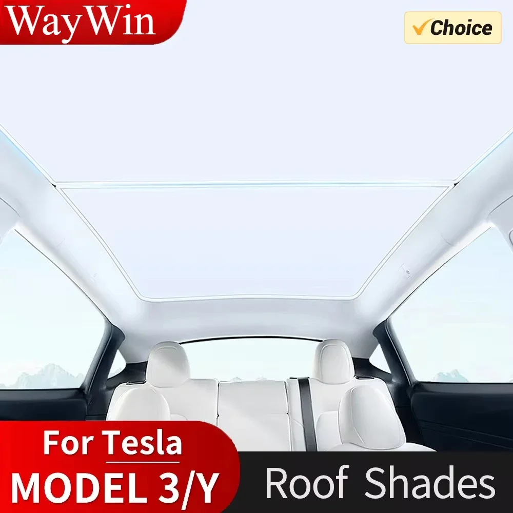 

VASTZ Ice Cloth Buckle Sun Shades Glass Roof Sunshade Front Rear Sunroof Skylight for Tesla Model Y 2017-2025 for Model 3 2025