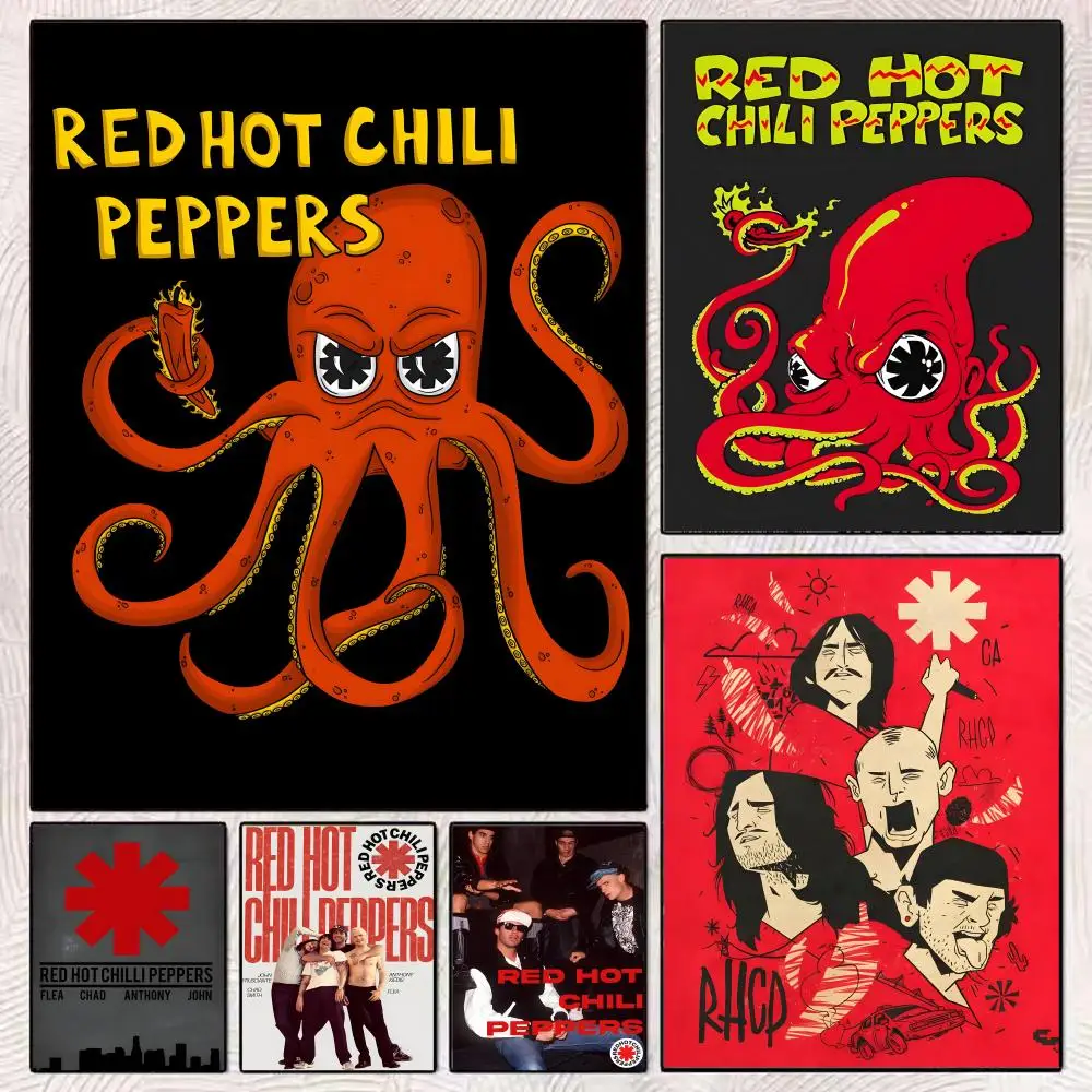 

Band Red Hot C-chili Peppers Painting Calligraphy HD Poster Canvas Painting Wall Art Decor for Home Office Living Room Gift