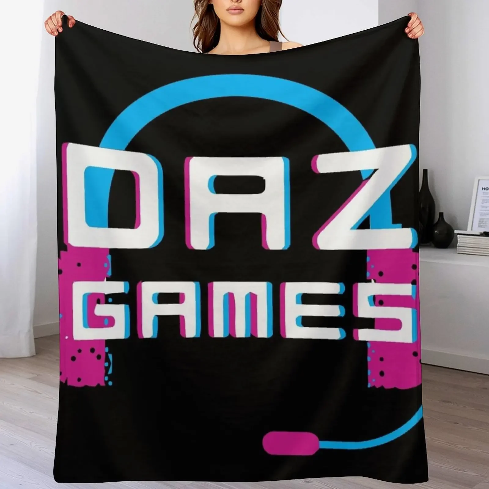 

Daz Games Headphone Throw Blanket Weighted bed plaid Decorative Throw Blankets