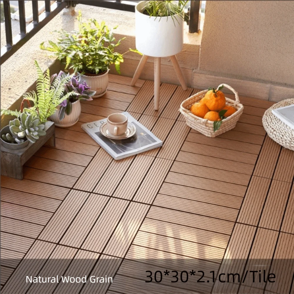 

Новый водонепроницаемый уличный пол из твердой древесины, самоклеящийся деревянный WPC, напольный блокф, сделай сам, установка, терраса, кирпич, сад