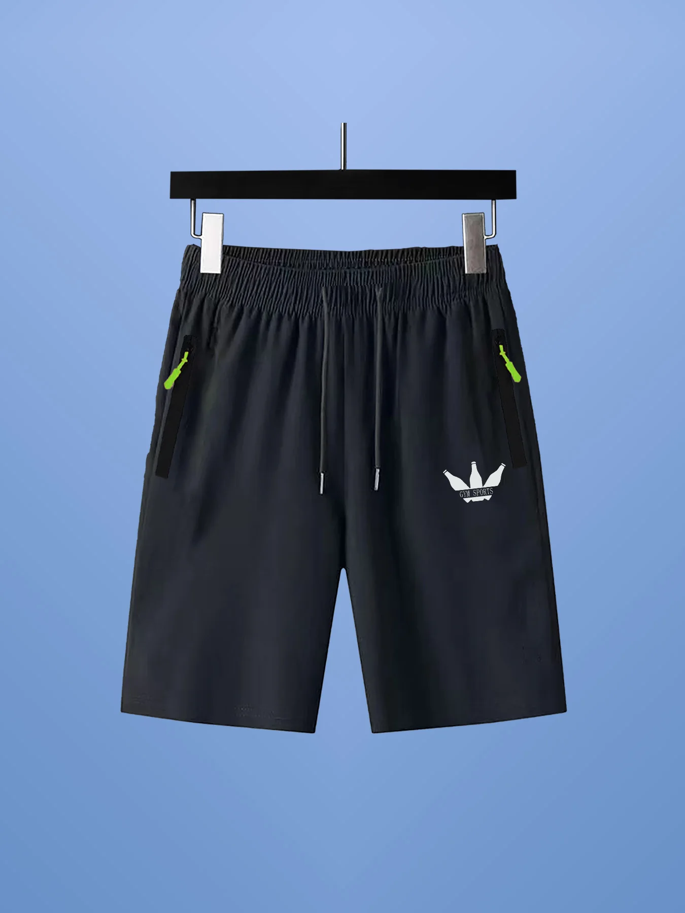 

New Men's Sports Shorts Zipper Pocket Summer Breathable Casual Quick-drying Running Gym Sportswear Bottoms Short Pants Man Shor