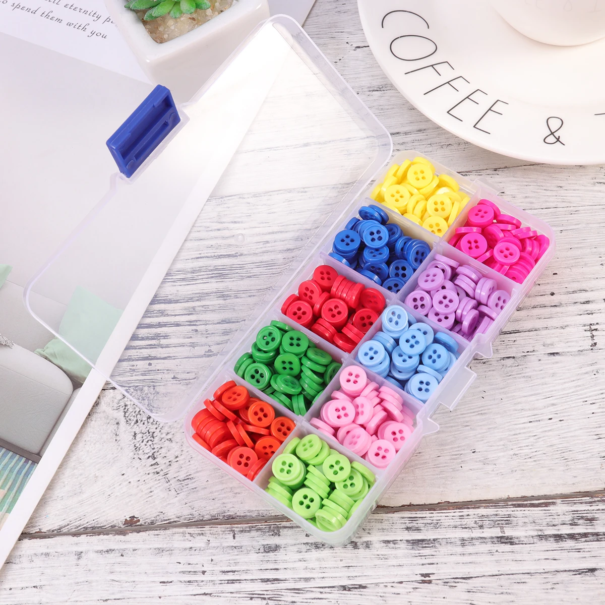 

750pcs Resin Buttons Candy Color Cute Diy Craft Sewing Scrapbooking Knitting Crochet Fabric Decoration