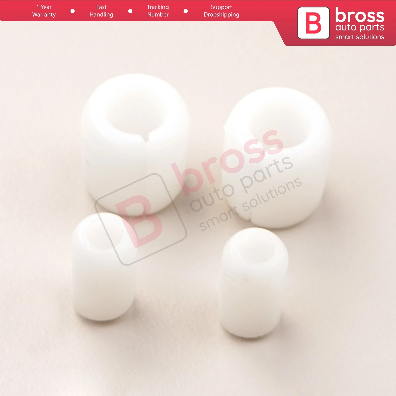 Bross BWR5117 2 Sets Rear Movable Glass Pin Peg Dowel Spacer Clips 6N0839511 22687062 for VW Skoda Seat Audi Ford Lincoln Jaguar