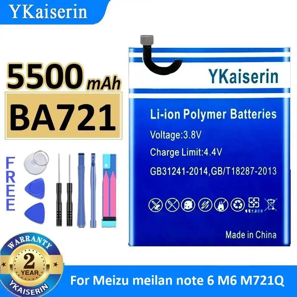 

5500mAh For Meizu Meilan Note 6 M6 M721Q Durable Mobile Phone Battery BA721