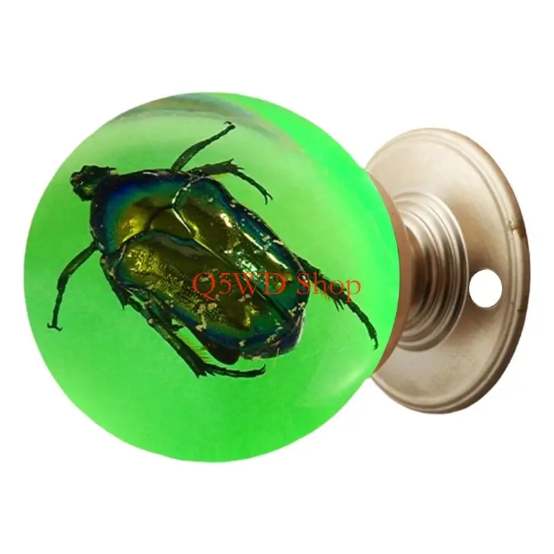 Q5WD Versatiles Crystal Insect Door Handle for Multiple Room Applications Such as Bathroom Living Room and Office