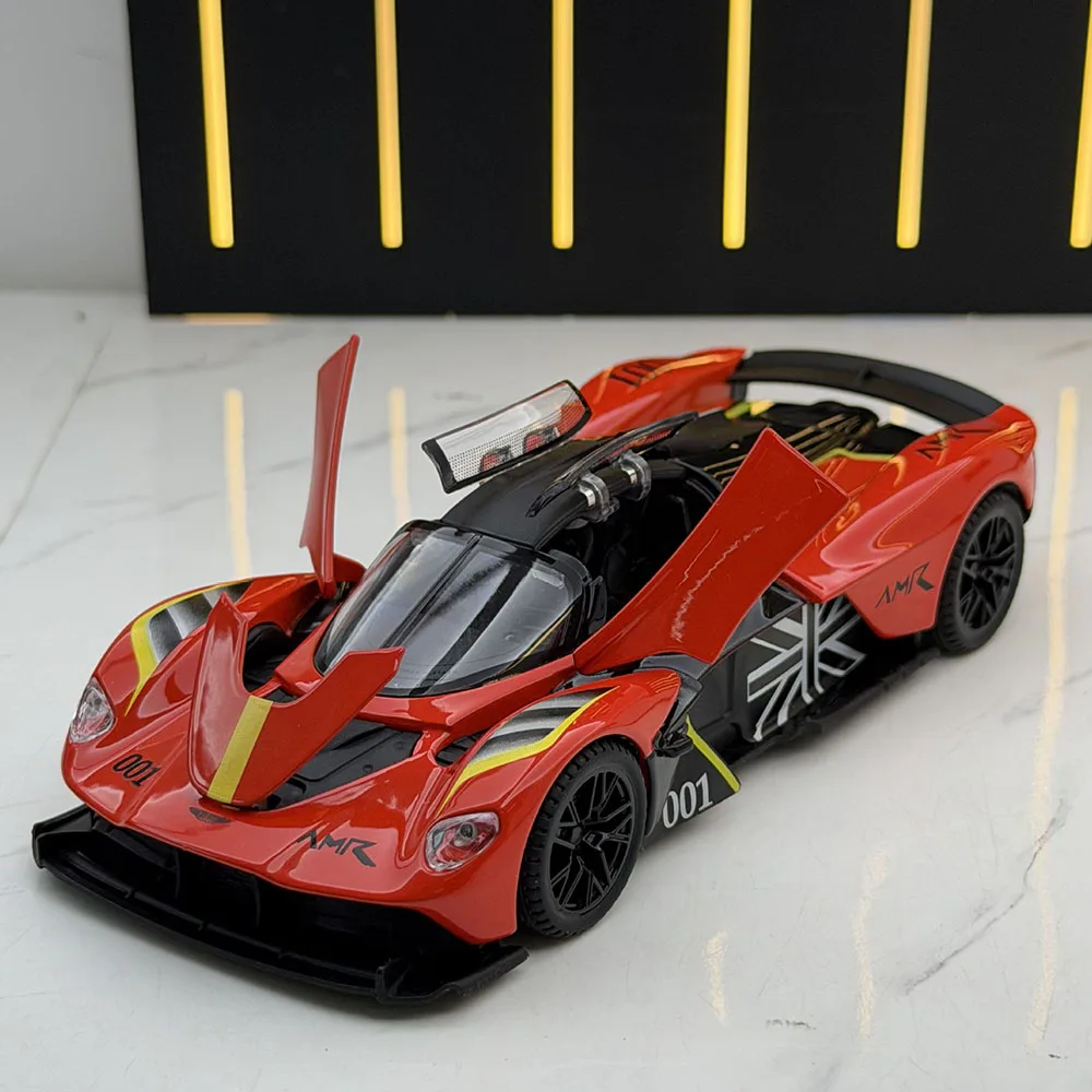 1:32 Valkyrie Cars Toy Models with Pull Back Light Sound Miniature Supercars Exquisite Interior Vehicles Boys' Interactive Toys