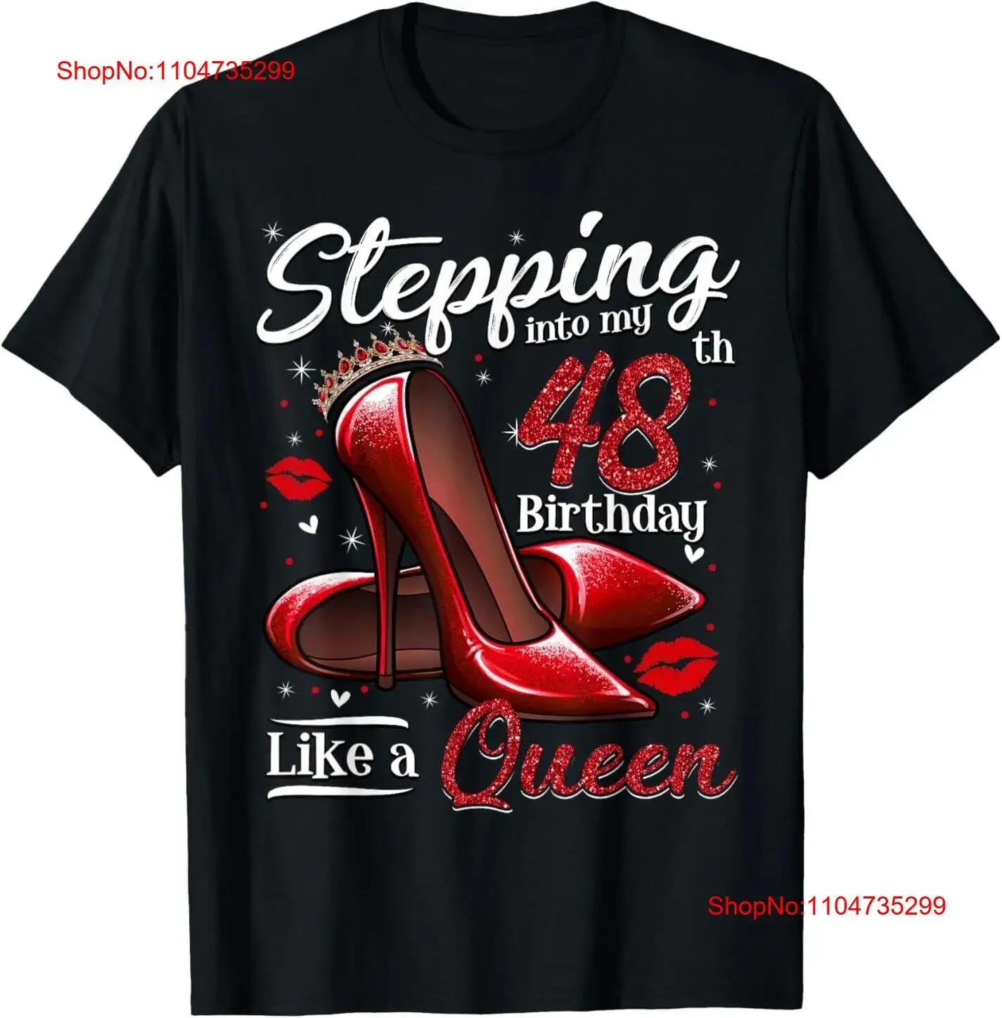 

NEW High Heels Stepping Into My 48th Birthday 48 and Fabulous T Shirt S 3XL vintage Washed Top For Everyday Wear Casual