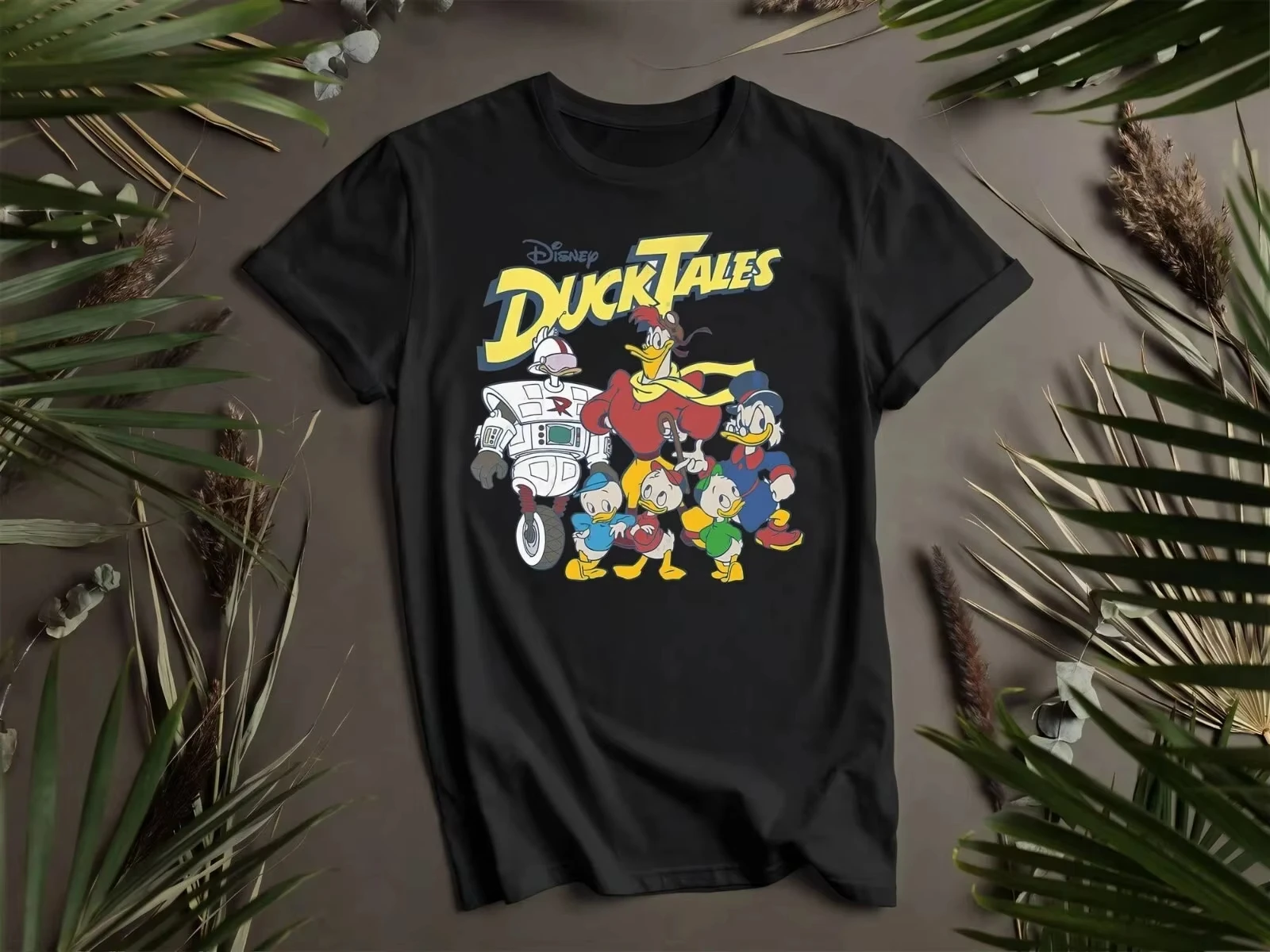 2026 ディズニー ダックテイルズ キャラクターズ グループ Tシャツ Tシャツ メンズ レディース ユニセックス Tシャツ K181 ユニセックス コットン 半袖 ハイストリート