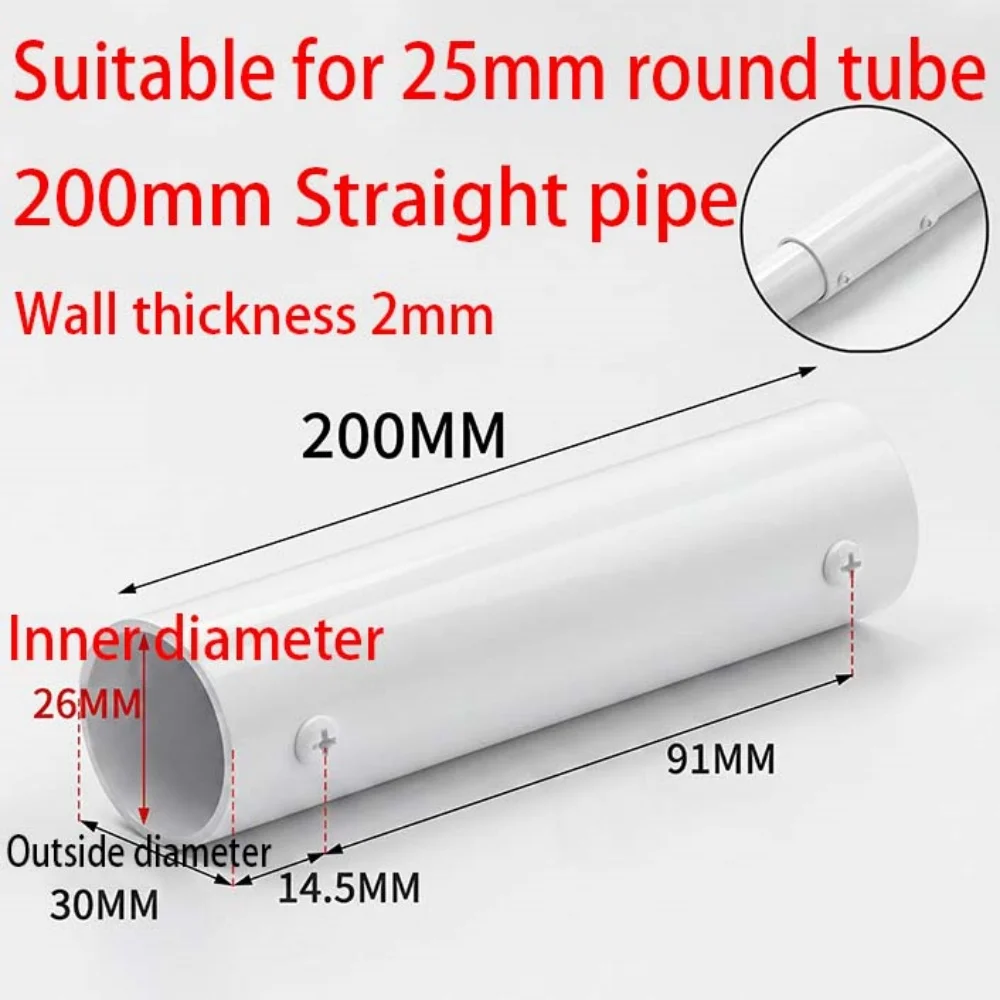 Stainless Steel Straight Pipe Connector 19/22/25/32mm 2 Way Pipe Joints Tube Connector Fittings Chain Link Fence Clamp Connector