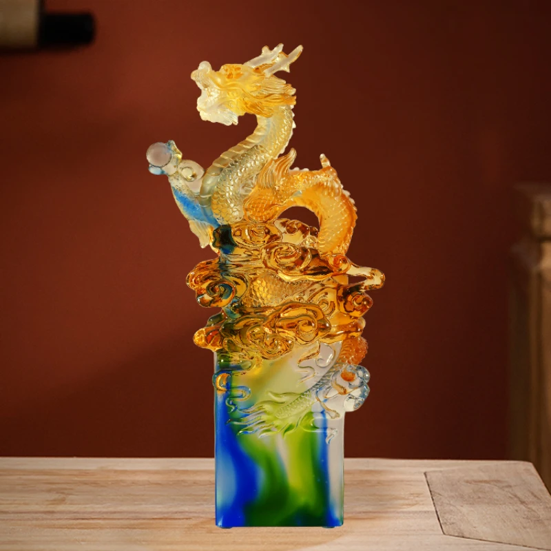 Creative Zodiac Dragon Decoration, Living Room Wine Cabinet, Coloured Glaze, Crafts, Dragon Year, Business Gifts