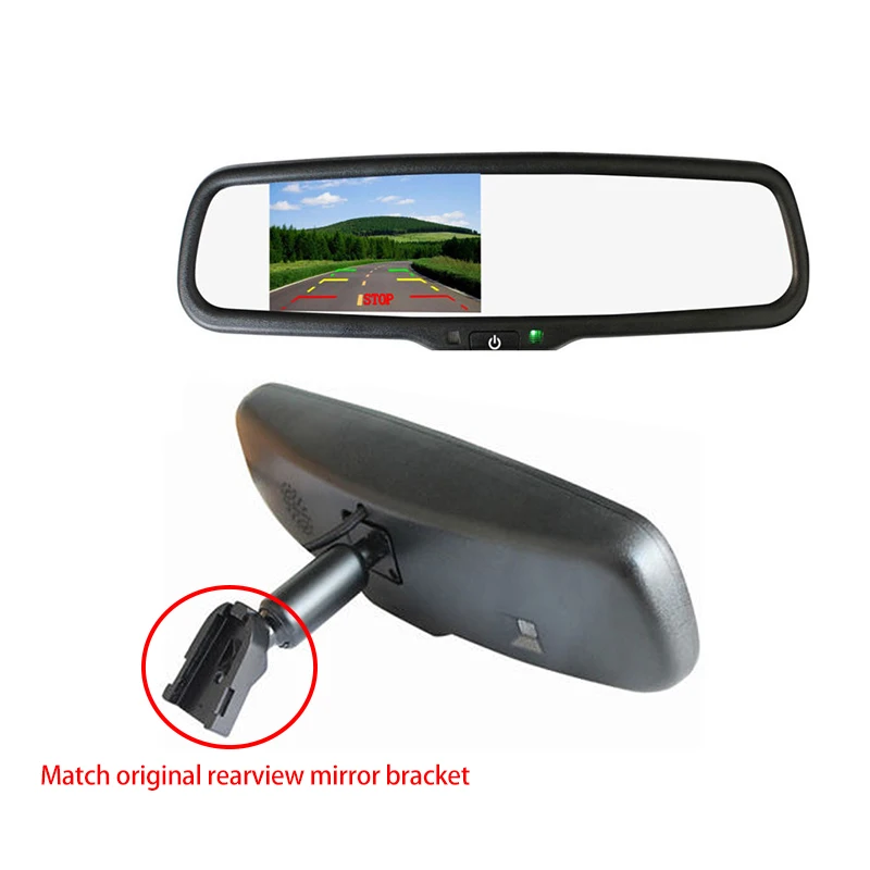 Good Quality 4.3 inch Vehicle Car Rearview Mirror Monitor with Special Bracket