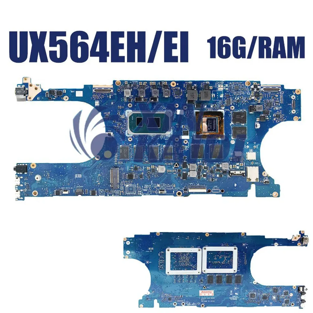 Laptop Motherboard For Asus Zenbook Flip UX564EI UX564EH Q538EI Notebook Systemboard i7 11th CPU 16G RAM GTX1650 GTX1650TI