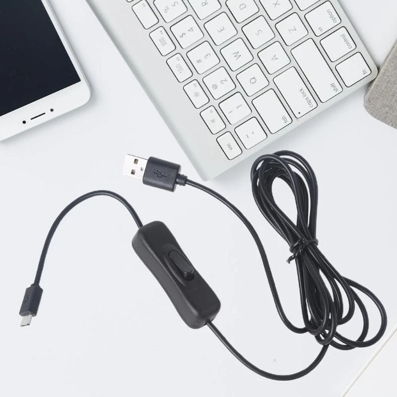  Metal  Portable USB to Micro USB Safe  Black Charging Cable   2 Meters
