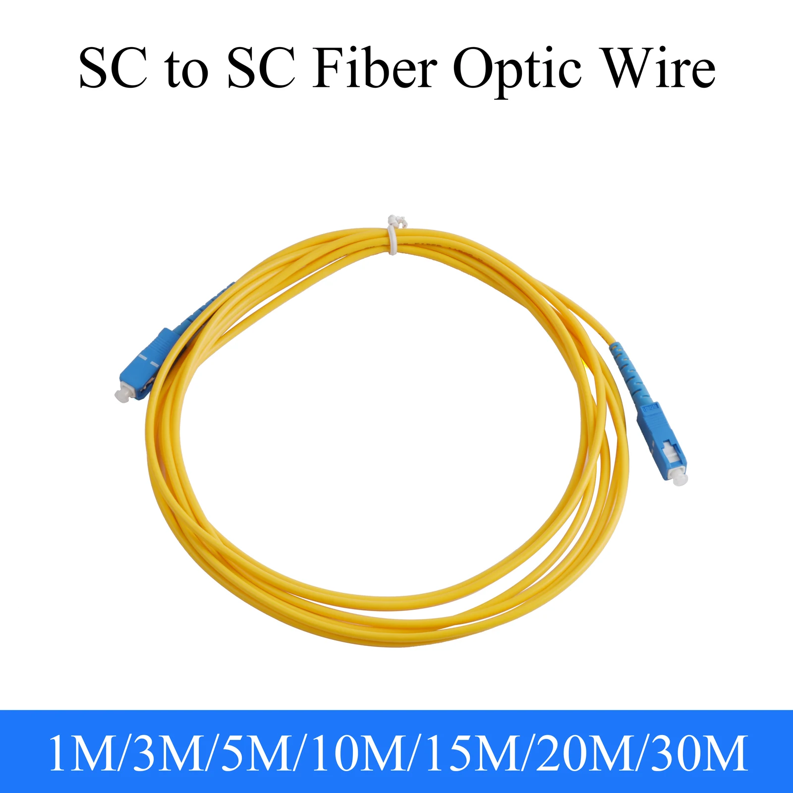 1PCS Fiber Optic Cable UPC SC to SC Extension Wire Single-Core Single Mode Simplex Indoor Patch Cord 1M/5M/10M/15M/20M/30M