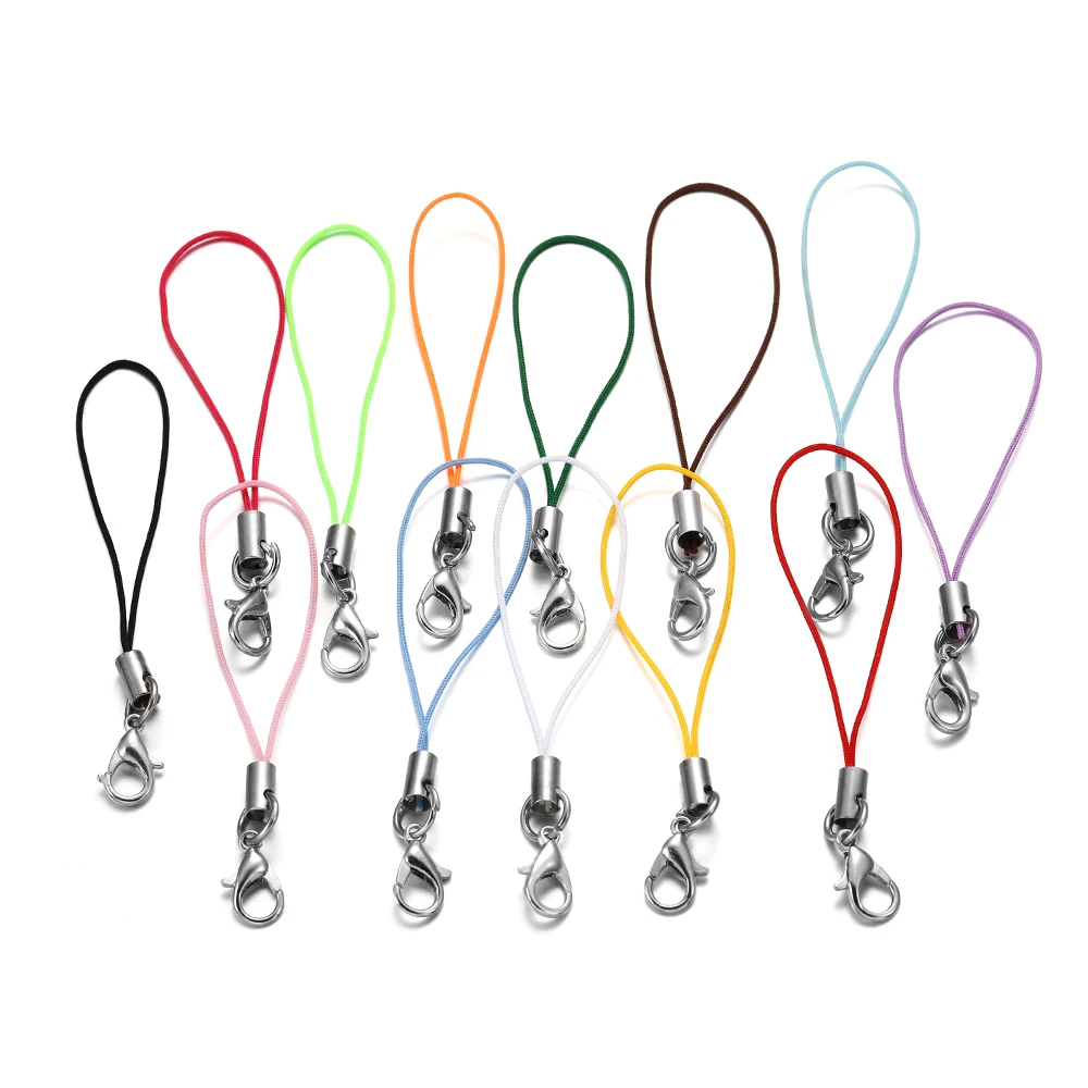 10Pcs Strap Cord Lanyard Lariat Strap Cords Lobster Clasp Rope Keychains Hooks Mobile Set Charms Jewelry Accessories image 3