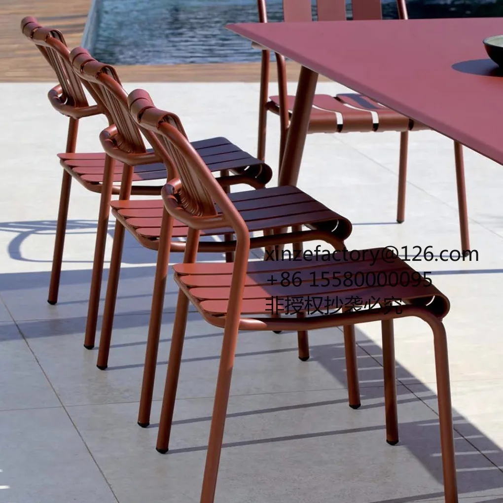 Factory Direct 2026 Top RatedAmerican retro outdoor  restaurant open-air  combination outdoor courtyard leisure table and chair