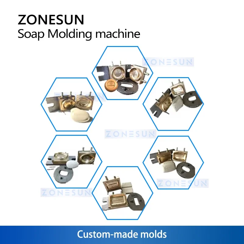 Zonesun Soap Bar Cutter Soap Bar Making Machine Custom Mold Forming Equipment ZS-SM120