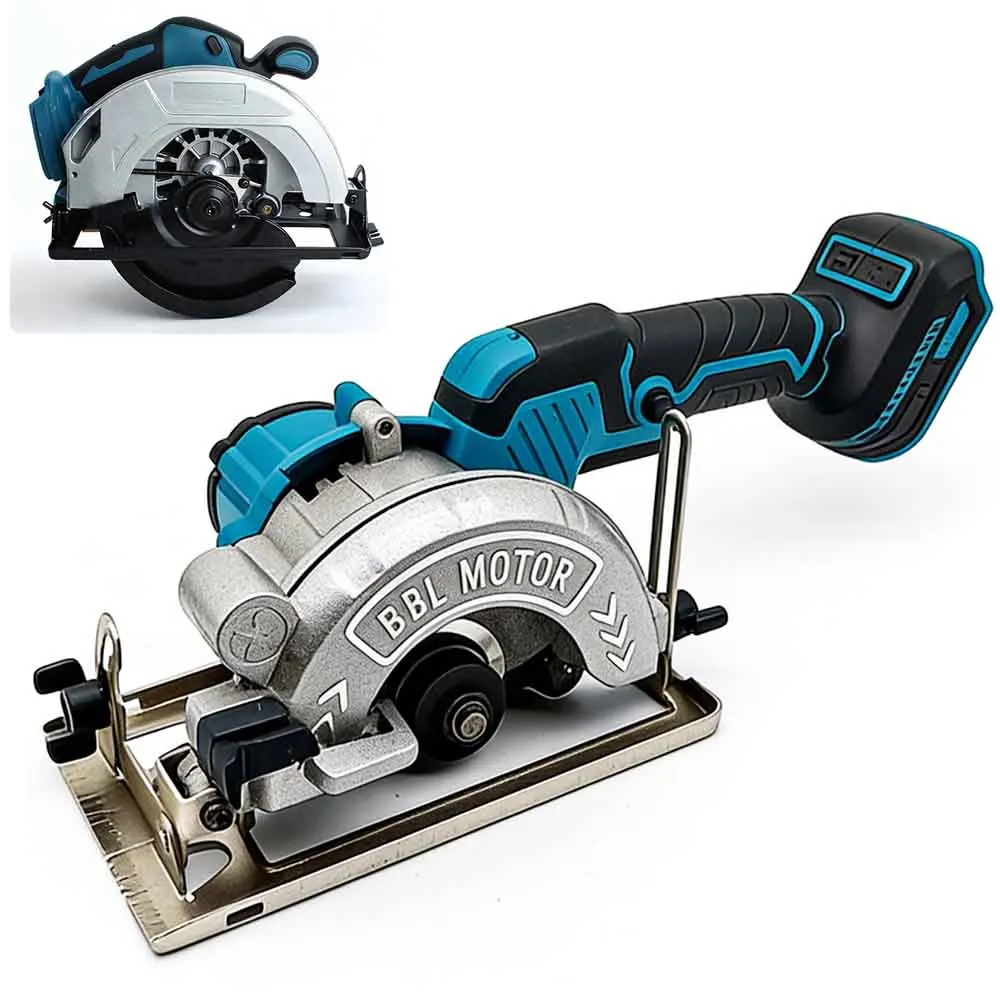 

Cordless Brushless Circular Saw 7-inch 5-inch Electric Woodworking Saw 45-degree Cutting Angle Adjustment For Makita Battery Pin