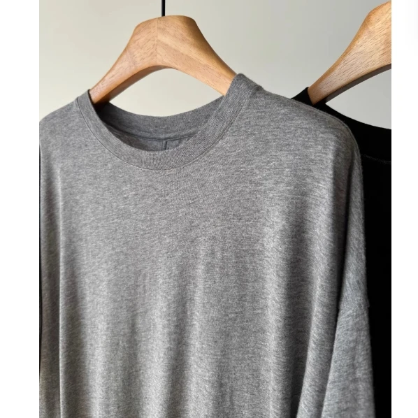 Abito t-shirt in cotone premium di alta qualità Abiti da donna grigi