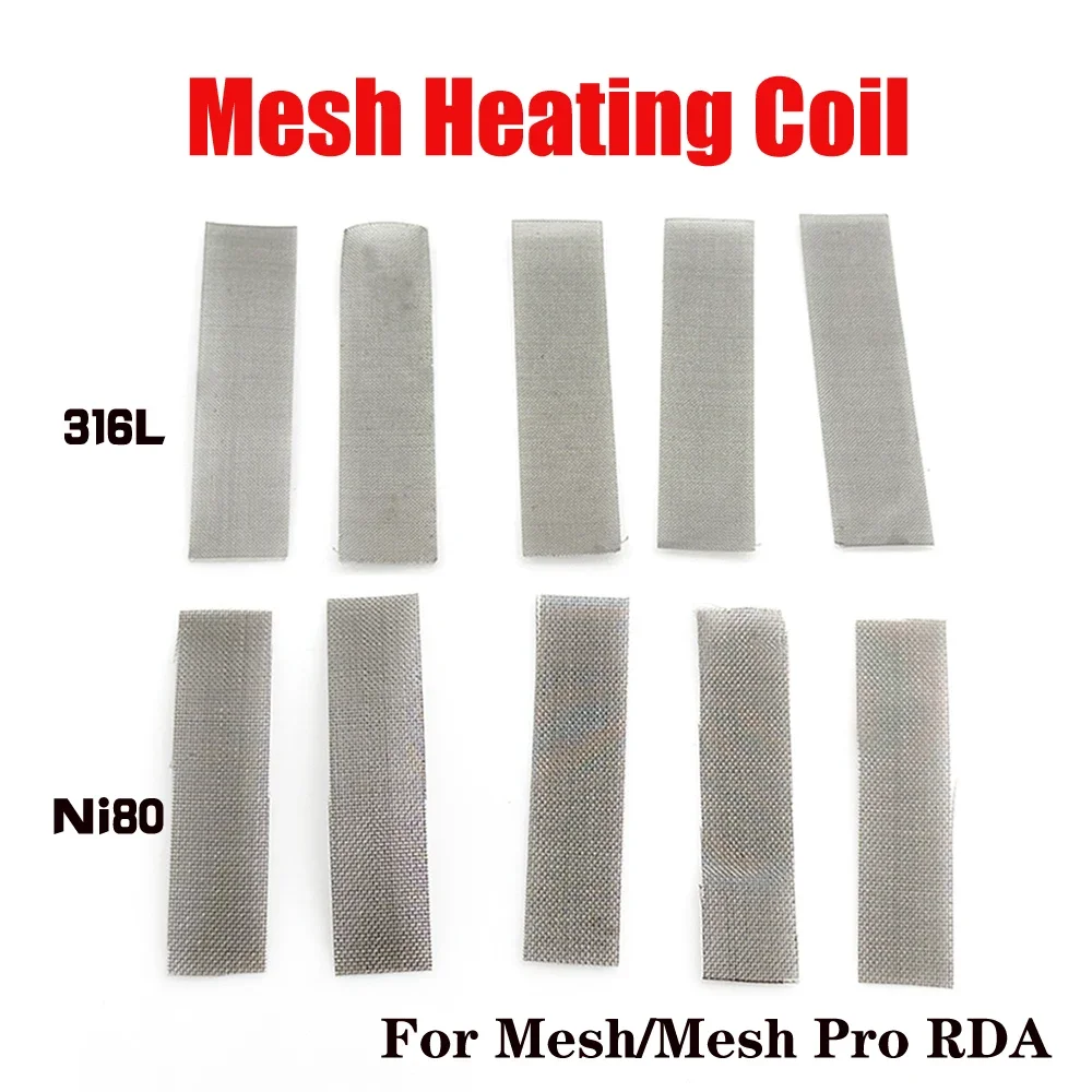 5/10PCS Mesh Wire Coil SS316L Ni80 Wide 1cm Prebuilt Wire for Mesh Pro RDA Tank