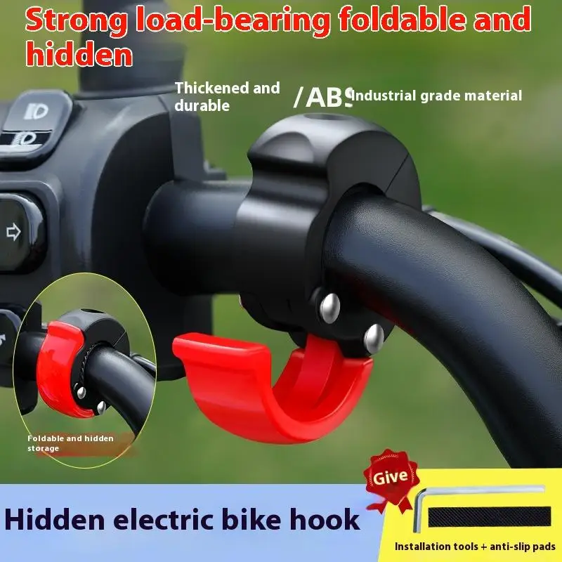 (BF06) 1 Set Ganci Appendi Casco per Bicicletta, Scooter, Moto - Ganci Appendi Bagagli in ABS, Ganci Appendi Borsa, Accessori Fai da Te