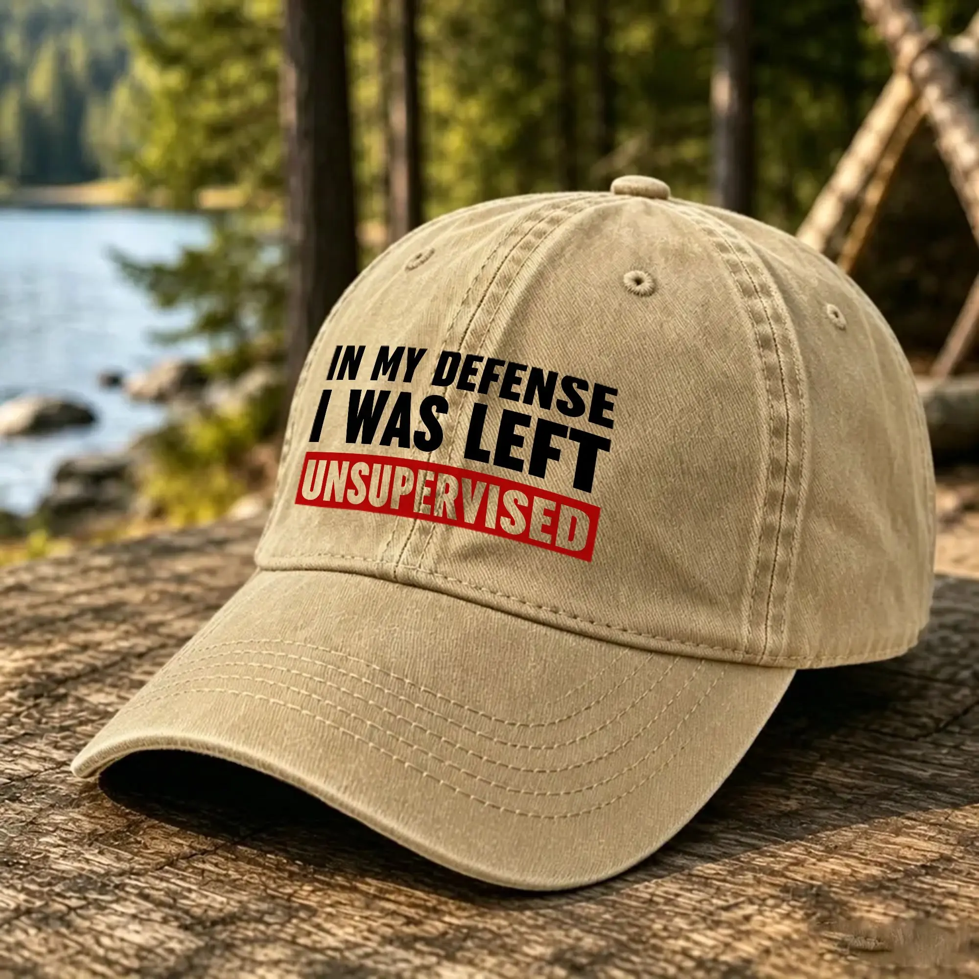 In My Defense I Was Left Unsupervised Casual Baseball Cap Summer  Trucker Hat High Quality Hats Women Men y2k Retro Baseball Cap