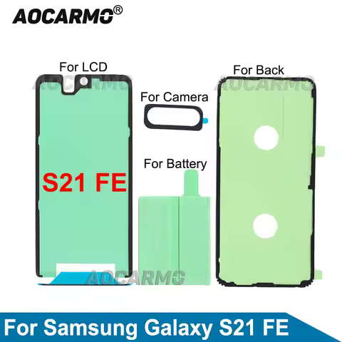 Aocarmo LCD Front Sticker For Samsung Galaxy S21 FE Back Adhesive Back Cover Waterproof Glue S21fe