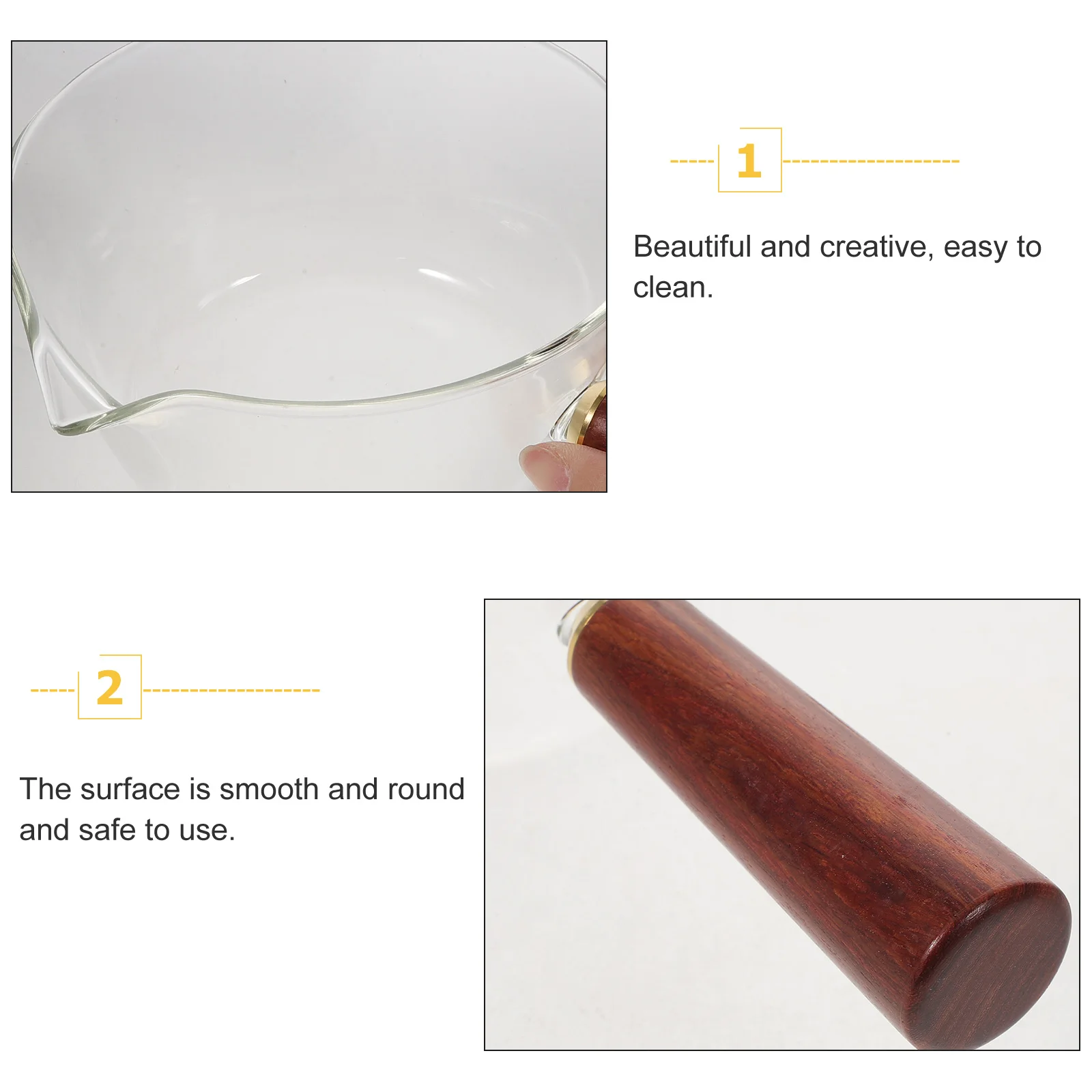 

High Temperature Resistant Glass Bowl Cooking Pot Clear Noodles Saucepan Fruit Container Soup Bowl with Handle Kitchen Utensil