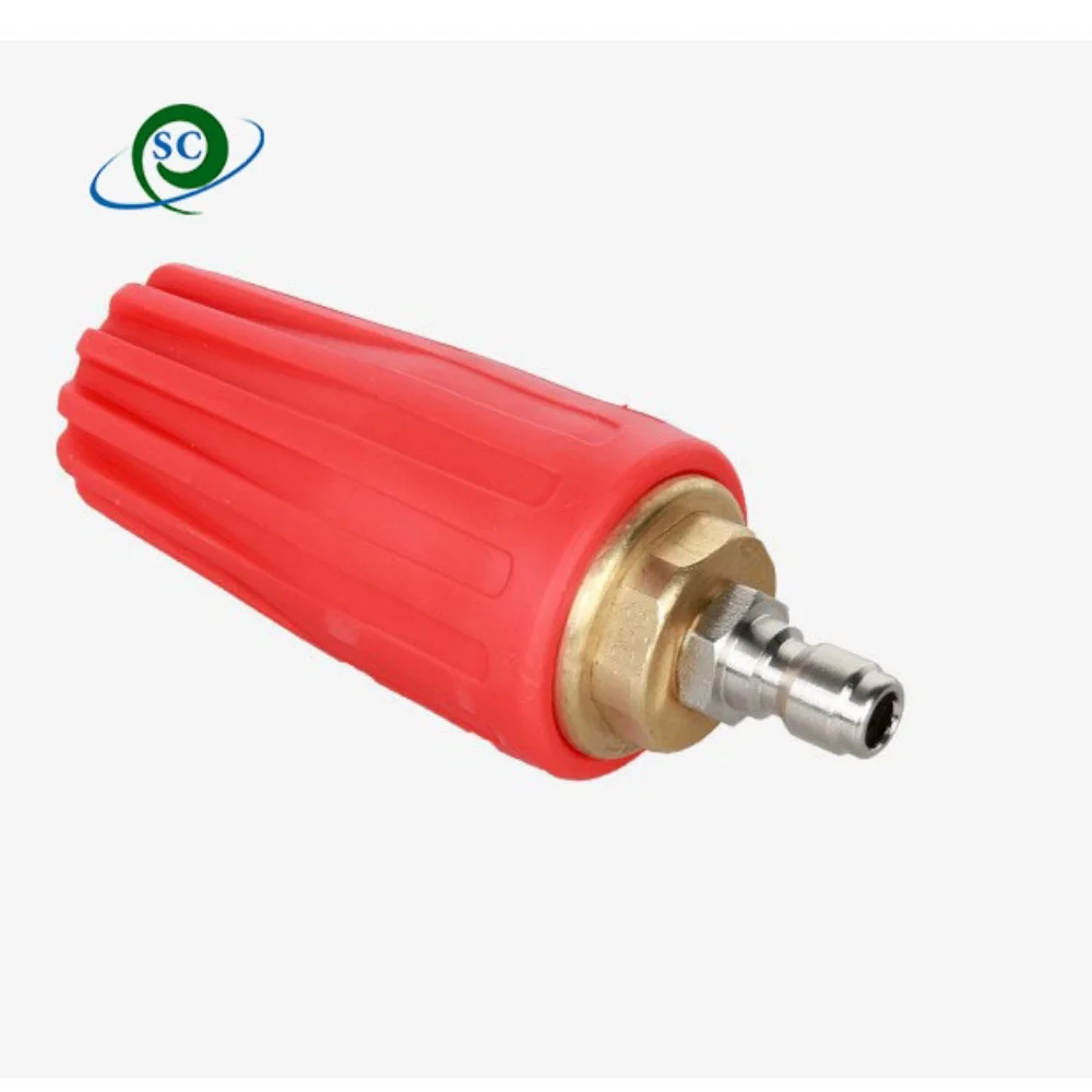 CS 350 bar 5000psi high pressure brass red turbo nozzle 360 rotating surface cleaning nozzle for pressure washer